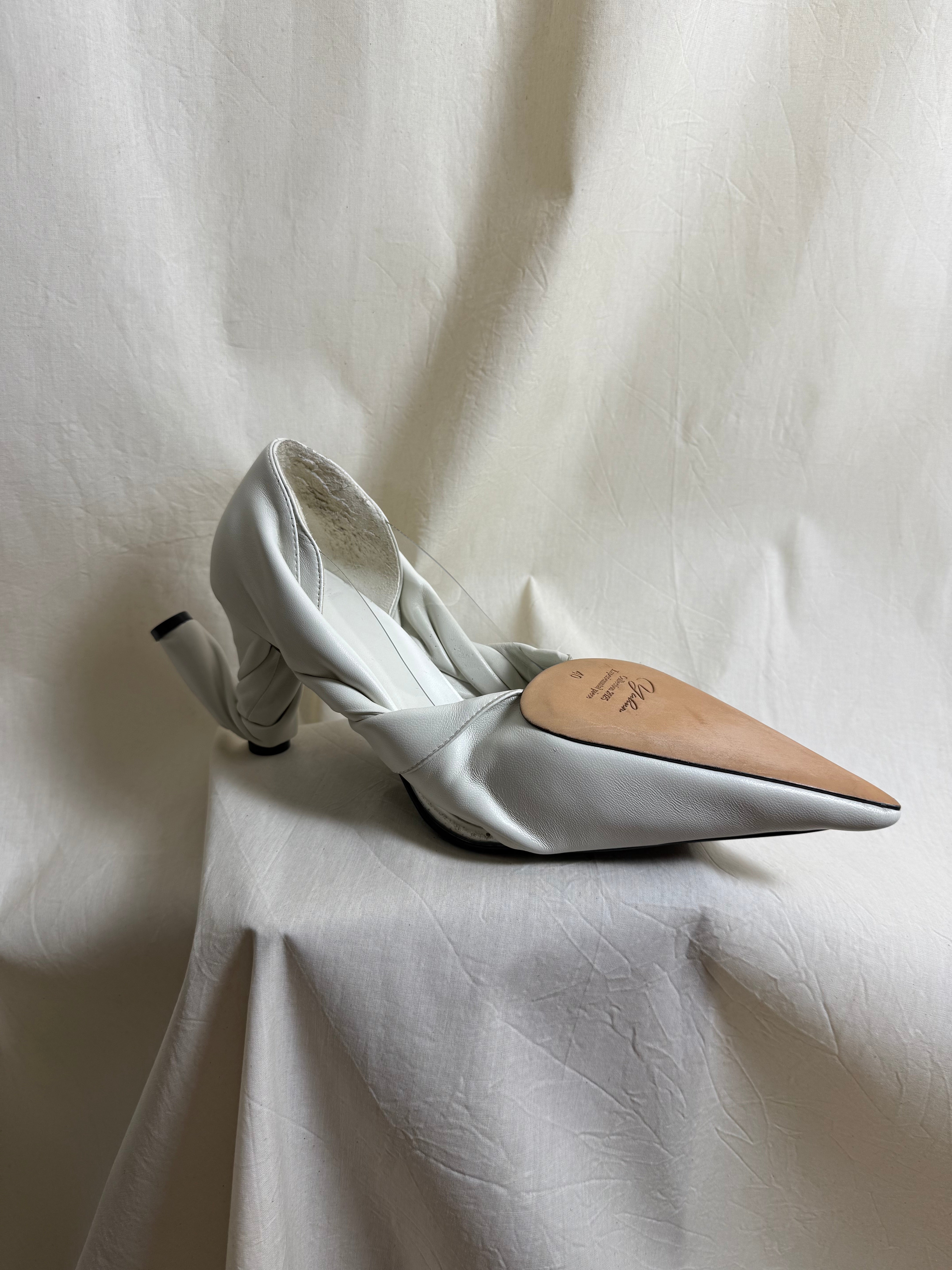 Reversed Heels in White