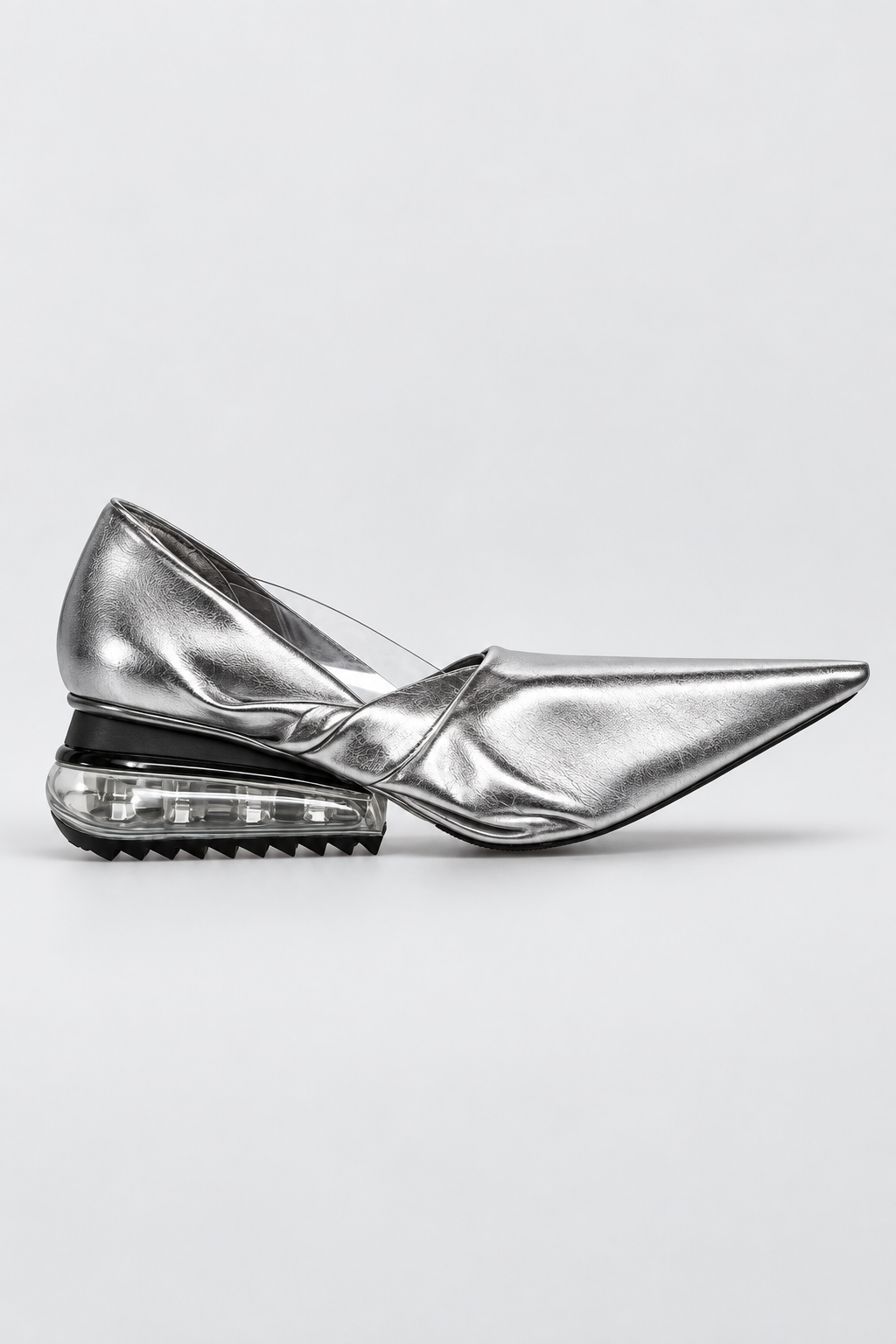 Air-Cushioned Reversed Shoes in Silver