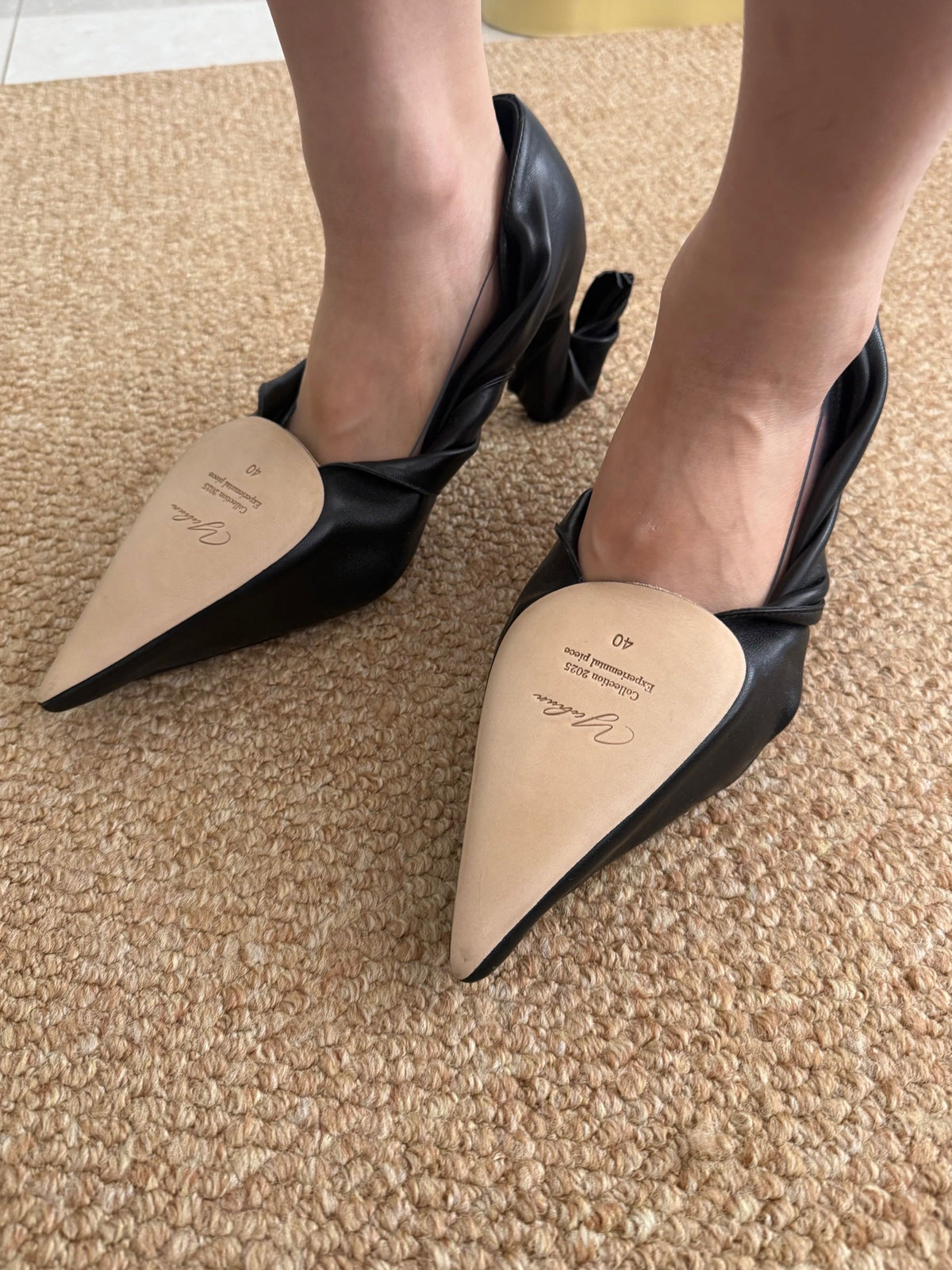 Reversed Heels in Black